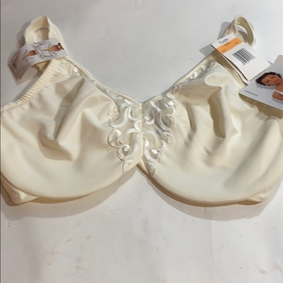 Lilyette Other - Lilyette White Lace Tri Full Coverage Bra 40DD NWT